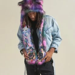 SpiritHoods LLC Artist Edition Lora Zombie Catzilla Faux Fur Hood | Men's DAY TIME STYLE 11 SpiritHoods LLC Artist Edition Lora Zombie Catzilla Faux Fur Hood | Men's DAY TIME STYLE