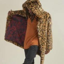 SpiritHoods LLC Jaguar Luxe Classic Faux Fur Coat | Men's NIGHT TIME STYLE