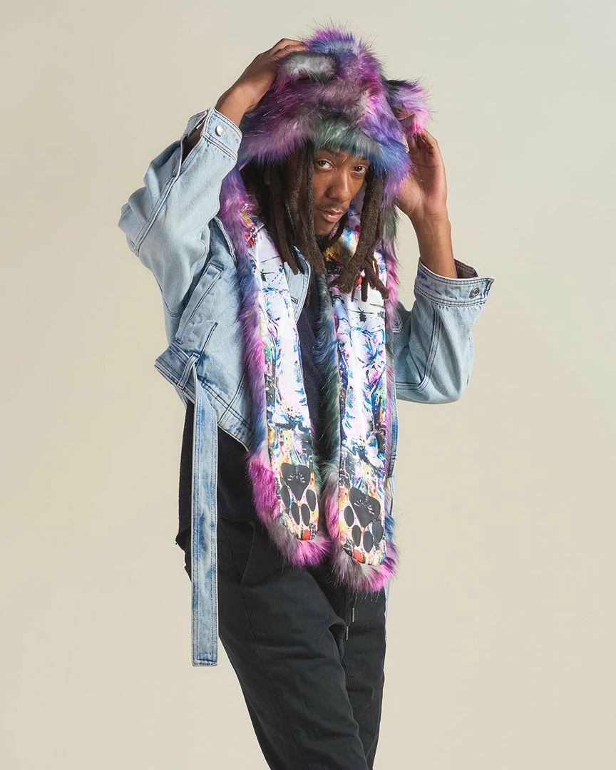 SpiritHoods LLC Artist Edition Lora Zombie Catzilla Faux Fur Hood | Men's DAY TIME STYLE 3 SpiritHoods LLC Artist Edition Lora Zombie Catzilla Faux Fur Hood | Men's DAY TIME STYLE
