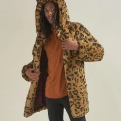 SpiritHoods LLC Jaguar Luxe Classic Faux Fur Coat | Men's NIGHT TIME STYLE