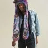 SpiritHoods LLC Artist Edition Lora Zombie Catzilla Faux Fur Hood | Men's DAY TIME STYLE