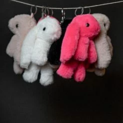SpiritHoods LLC Bunny Faux Fur Keychain
