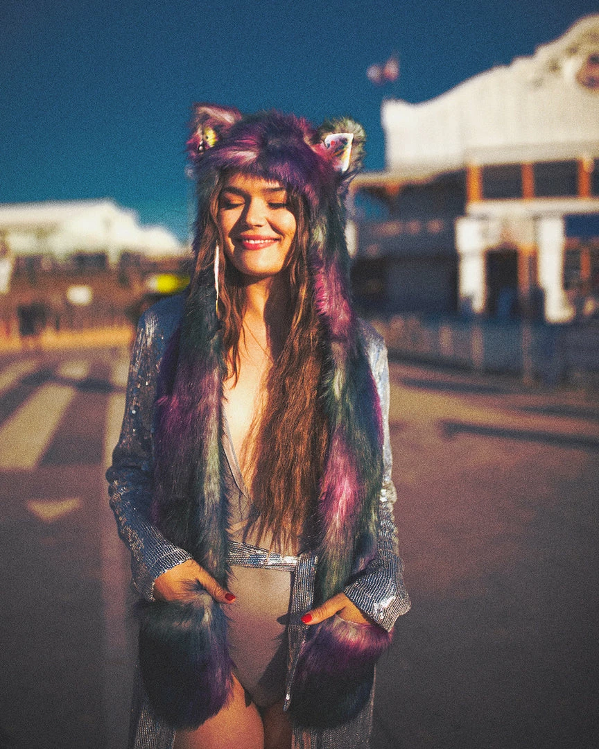 SpiritHoods LLC Artist Edition Lora Zombie Catzilla Faux Fur Hood | Women's DAY TIME STYLE 2 SpiritHoods LLC Artist Edition Lora Zombie Catzilla Faux Fur Hood | Women's DAY TIME STYLE