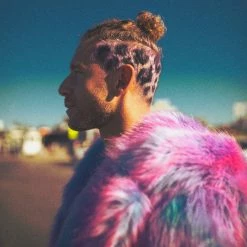 SpiritHoods LLC Cotton Candy Bear Classic Faux Fur Coat | Men's COLORFUL PARTY ANIMALS