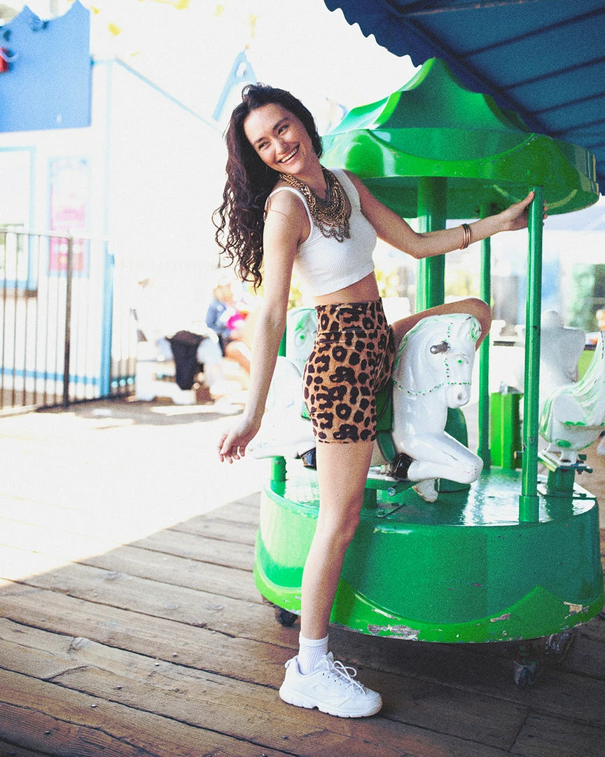 SpiritHoods LLC Jaguar Velvet Biker Short | Women's DAY TIME STYLE 1 SpiritHoods LLC Jaguar Velvet Biker Short | Women's DAY TIME STYLE