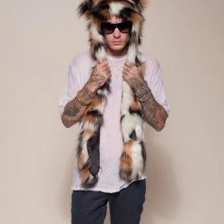 SpiritHoods LLC Manx Cat Collector Edition Faux Fur Hood | Men's DAY TIME STYLE