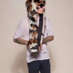 SpiritHoods LLC Manx Cat Collector Edition Faux Fur Hood | Men's DAY TIME STYLE