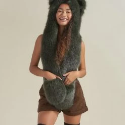 SpiritHoods LLC NEW Forest Wolf Luxe Collector Edition Faux Fur Hood | Women's