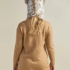 SpiritHoods LLC Siberian Snow Leopard Faux Fur Hood | Women's