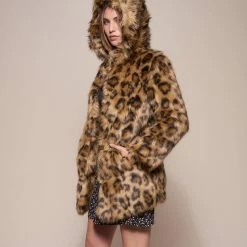 SpiritHoods LLC Javan Leopard Classic Faux Fur Coat *Almost Purfect* | Women's 10 SpiritHoods LLC Javan Leopard Classic Faux Fur Coat *Almost Purfect* | Women's
