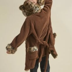 SpiritHoods LLC Leopard Classic Short Faux Fur Robe | Men's 10 SpiritHoods LLC Leopard Classic Short Faux Fur Robe | Men's