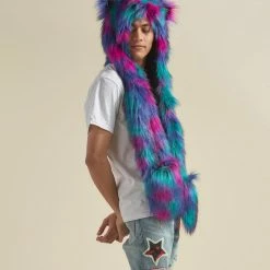 SpiritHoods LLC Northern Lights Calico Leopard CE Faux Fur Hood | Men's