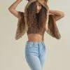 SpiritHoods LLC African Golden Cat Luxe Faux Fur Collector Edition Shawl | Women's