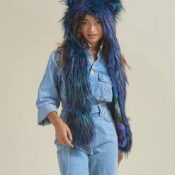 SpiritHoods LLC Artist Edition Lora Zombie Galaxy Cat Faux Fur Hood | Women's DAY TIME STYLE
