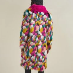 SpiritHoods LLC COLORFUL PARTY ANIMALS Rainbow Butterfly Calf Length Faux Fur Coat | Men's 12 SpiritHoods LLC COLORFUL PARTY ANIMALS Rainbow Butterfly Calf Length Faux Fur Coat | Men's