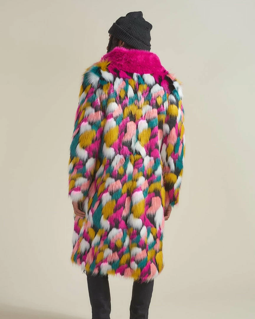 SpiritHoods LLC COLORFUL PARTY ANIMALS Rainbow Butterfly Calf Length Faux Fur Coat | Men's 5 SpiritHoods LLC COLORFUL PARTY ANIMALS Rainbow Butterfly Calf Length Faux Fur Coat | Men's