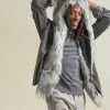 SpiritHoods LLC Glitter Moon Wolf Collector Edition Faux Fur Hood | Men's DAY TIME STYLE