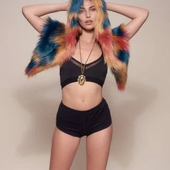 SpiritHoods LLC DAY TIME STYLE American Swallow Collector Edition Faux Fur Shawl