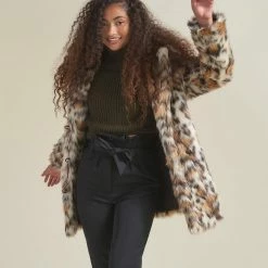 SpiritHoods LLC Clouded Leopard Classic Faux Fur Coat | Women's NIGHT TIME STYLE