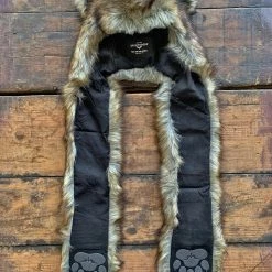 SpiritHoods LLC Grizzly Bear Limited Edition Faux Fur Hood | Unisex WOMENS
