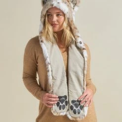 SpiritHoods LLC Siberian Snow Leopard Faux Fur Hood | Women's