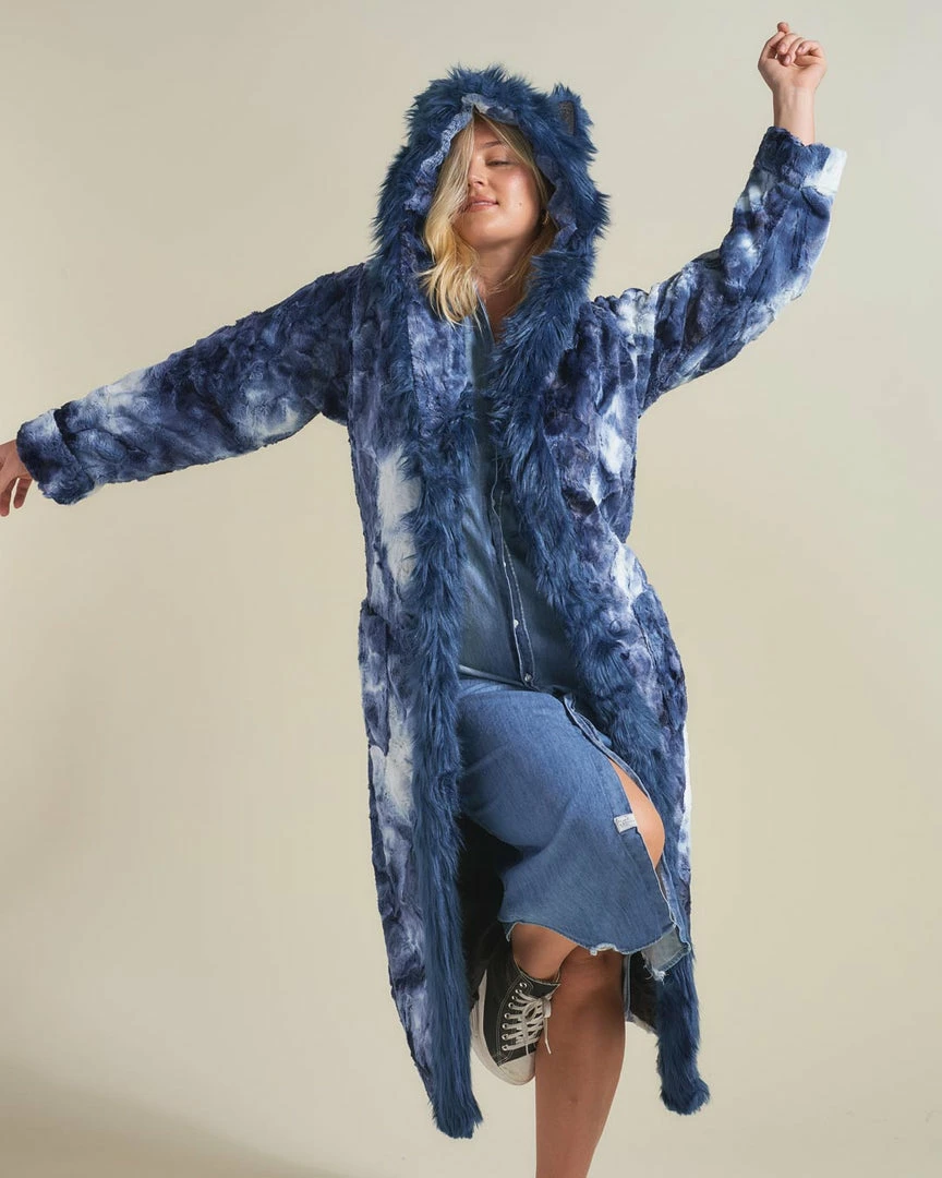 SpiritHoods LLC Water Wolf Classic Faux Fur Style Robe | Women's NIGHT TIME STYLE 4 SpiritHoods LLC Water Wolf Classic Faux Fur Style Robe | Women's NIGHT TIME STYLE
