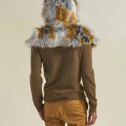 SpiritHoods LLC Arctic Fox Collector Edition Faux Fur Shawl | Men's DAY TIME STYLE