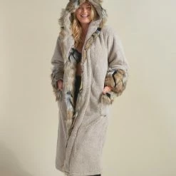 SpiritHoods LLC Wolverine Classic Faux Fur Robe | Women's