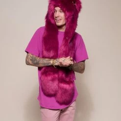 SpiritHoods LLC COLORFUL PARTY ANIMALS Love Wolf Collector Edition Faux Fur Hood | Men's