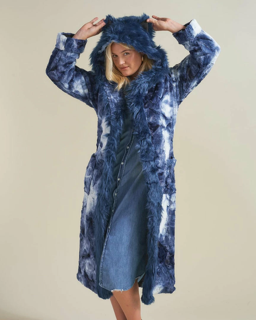 SpiritHoods LLC Water Wolf Classic Faux Fur Style Robe | Women's NIGHT TIME STYLE 2 SpiritHoods LLC Water Wolf Classic Faux Fur Style Robe | Women's NIGHT TIME STYLE