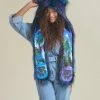 SpiritHoods LLC Artist Edition Lora Zombie Galaxy Cat Faux Fur Hood | Women's DAY TIME STYLE