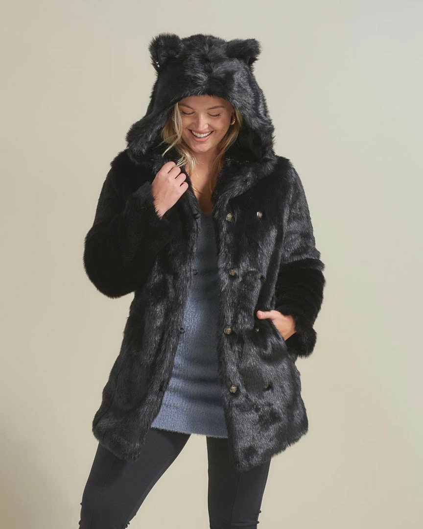 SpiritHoods LLC Black Panther Classic Faux Fur Coat | Women's 2 SpiritHoods LLC Black Panther Classic Faux Fur Coat | Women's