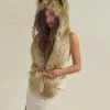 SpiritHoods LLC Glitter Sun Wolf Collector Edition Faux Fur Hood | Women's DAY TIME STYLE