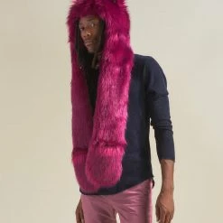 SpiritHoods LLC COLORFUL PARTY ANIMALS Love Wolf Collector Edition Faux Fur Hood | Men's