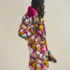 SpiritHoods LLC COLORFUL PARTY ANIMALS Rainbow Butterfly Calf Length Faux Fur Coat | Men's 13 SpiritHoods LLC COLORFUL PARTY ANIMALS Rainbow Butterfly Calf Length Faux Fur Coat | Men's