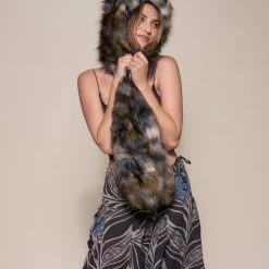 SpiritHoods LLC Brindle Wolf Collector Edition Faux Fur Hood 12 SpiritHoods LLC Brindle Wolf Collector Edition Faux Fur Hood