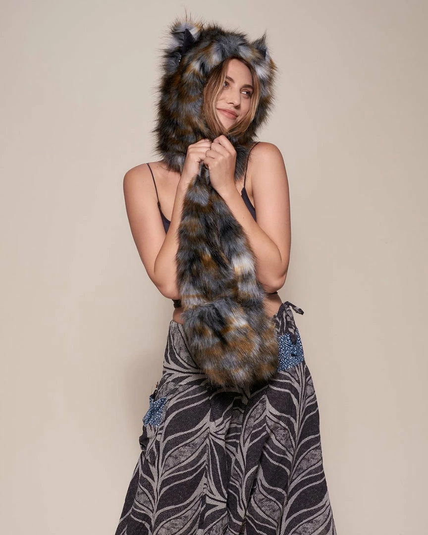 SpiritHoods LLC Brindle Wolf Collector Edition Faux Fur Hood 5 SpiritHoods LLC Brindle Wolf Collector Edition Faux Fur Hood