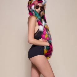 SpiritHoods LLC Rainbow Leopard Collector Edition Faux Fur Hood | Women's VIBRANT COLORS 10 SpiritHoods LLC Rainbow Leopard Collector Edition Faux Fur Hood | Women's VIBRANT COLORS
