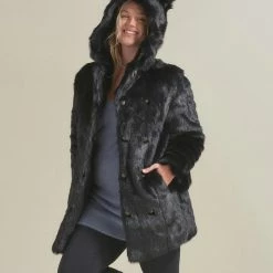 SpiritHoods LLC Black Panther Classic Faux Fur Coat | Women's 14 SpiritHoods LLC Black Panther Classic Faux Fur Coat | Women's