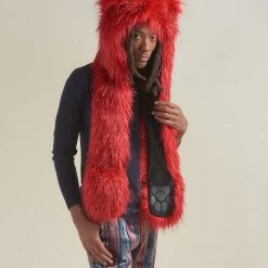 SpiritHoods LLC DAY TIME STYLE Glitter Love Cat Collector Edition Faux Fur Hood | Men's