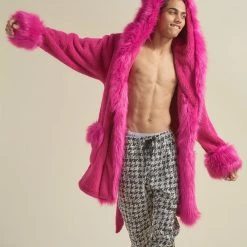 SpiritHoods LLC Lipstick Wolf Classic Short Faux Fur Robe | Men's NEW 11 SpiritHoods LLC Lipstick Wolf Classic Short Faux Fur Robe | Men's NEW