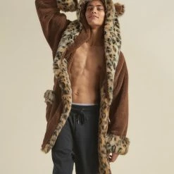 SpiritHoods LLC Leopard Classic Short Faux Fur Robe | Men's 12 SpiritHoods LLC Leopard Classic Short Faux Fur Robe | Men's