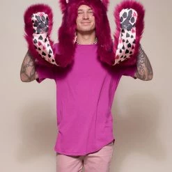 SpiritHoods LLC COLORFUL PARTY ANIMALS Love Wolf Collector Edition Faux Fur Hood | Men's