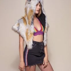 SpiritHoods LLC Arctic Fox Collector Edition Faux Fur Shawl | Women's