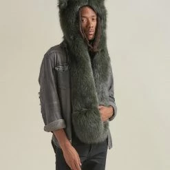 SpiritHoods LLC Forest Wolf Luxe Collector Edition Faux Fur Hood | Men's 12 SpiritHoods LLC Forest Wolf Luxe Collector Edition Faux Fur Hood | Men's
