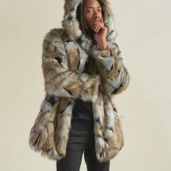 SpiritHoods LLC Wolverine Hooded Faux Fur Coat | Men's