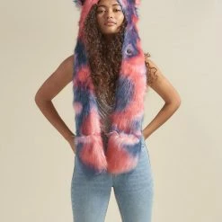 SpiritHoods LLC Peach Sorbet Kitten Faux Fur Hood | Women's
