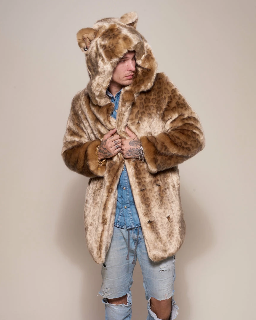 SpiritHoods NIGHT TIME STYLE African Golden Cat Luxe Classic Faux Fur Coat | Men's 6 SpiritHoods NIGHT TIME STYLE African Golden Cat Luxe Classic Faux Fur Coat | Men's
