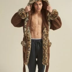 SpiritHoods LLC Leopard Classic Short Faux Fur Robe | Men's 11 SpiritHoods LLC Leopard Classic Short Faux Fur Robe | Men's
