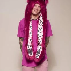 SpiritHoods LLC COLORFUL PARTY ANIMALS Love Wolf Collector Edition Faux Fur Hood | Men's
